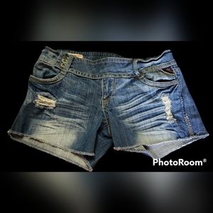 Vintage Y2K 1st Kiss Jean Shorts, sz 10
